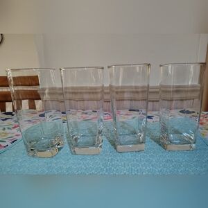Brand New without box Set of 4 Vintage Anchor Clear Highball/Drinking Glasses